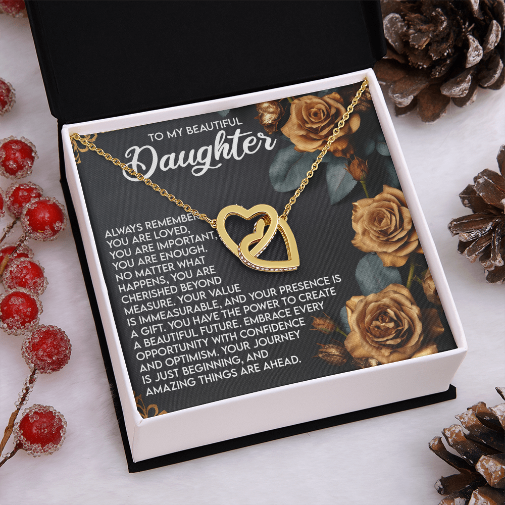 To My Beautiful Daughter Necklace, To My Beautiful Daughter, Valentine Ideas For Adult Daughter, Daddy And Daughter Necklace