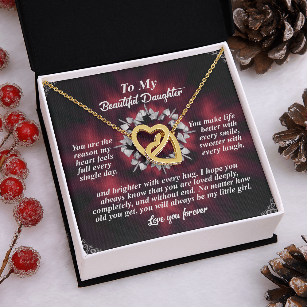 To My Beautiful Daughter Necklace, Necklace For Daughter From Dad, Gifts From Mom To Daughter, Necklace For Daughter From Mom