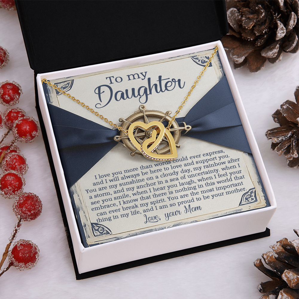 To My Daughter Necklace, For My Daughter From Mom, Mother Day Gifts For Daughters Adult, Mothers Day Giftfrom Daughter