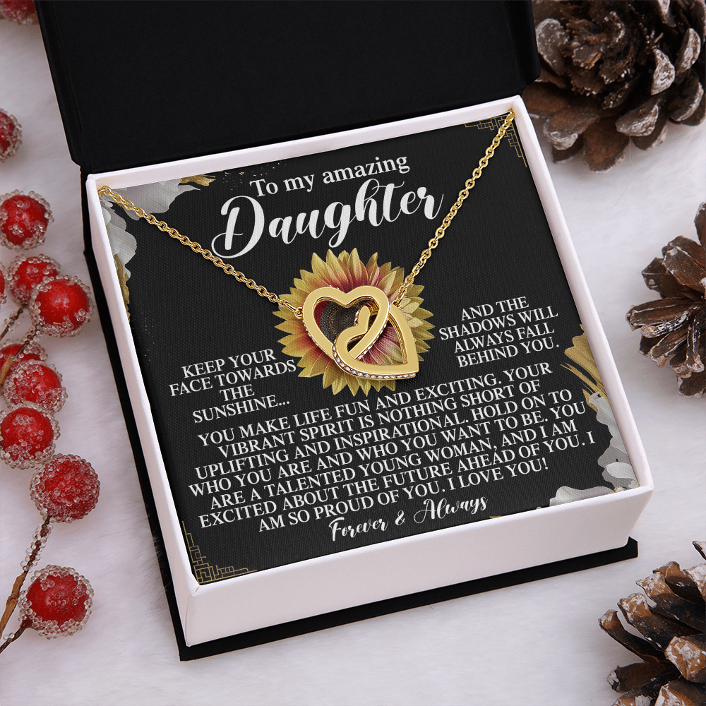 To My Amazing Daughter Necklace, Daughter Necklaces From Mom, Daughter Birthday Gifts From Mom, Daughter Necklace From Mom And Dad