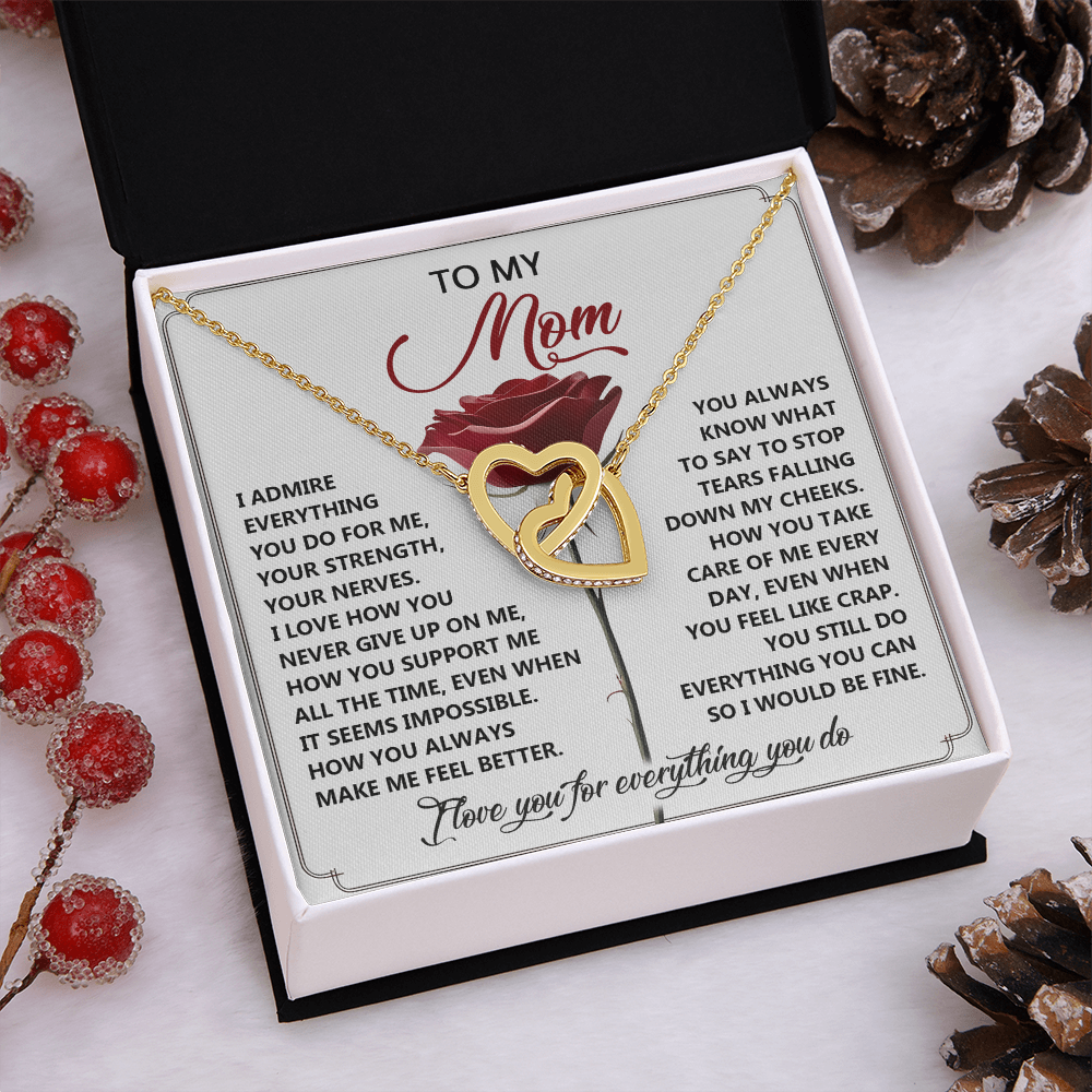 To My Mom Necklace, Jewelry Mother Day Gift, I Love My Mom Necklace, Gifts For Mexican Moms, Birthday Gift Boyfriends Mom