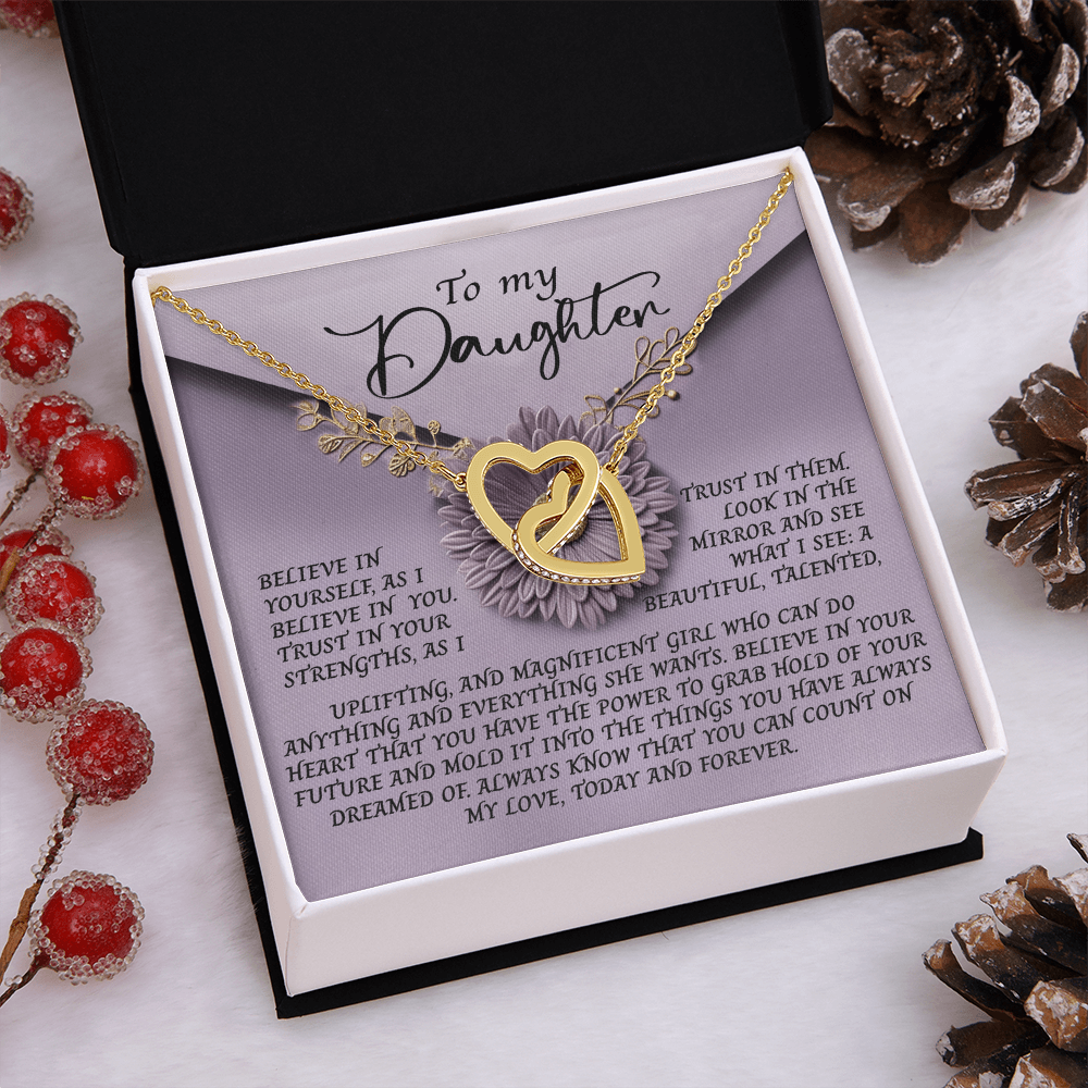 To My Daughter Necklace, Daughter Necklace From Mom And Dad, Dad To Daughter Necklace, Daughter Necklace From Mom And Dad