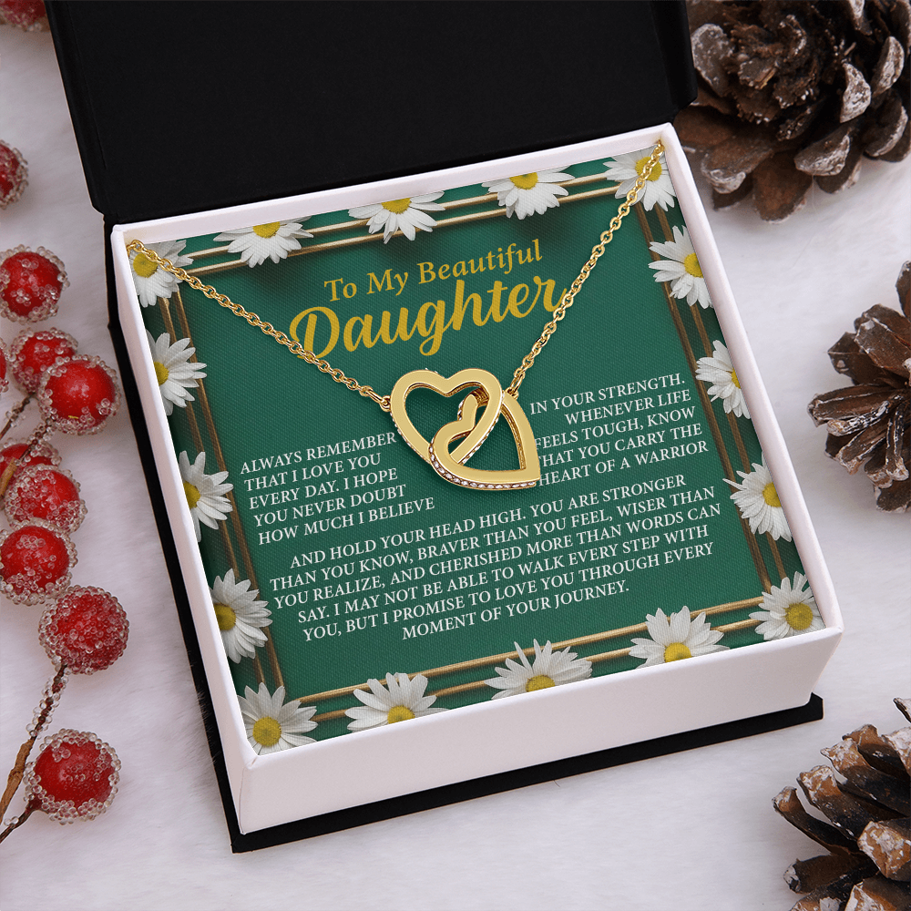 To My Beautiful Daughter Necklace, Daughter Necklace From Dad, Birthday Gifts For Adult Daughter, Daughter Jewelry From Mom