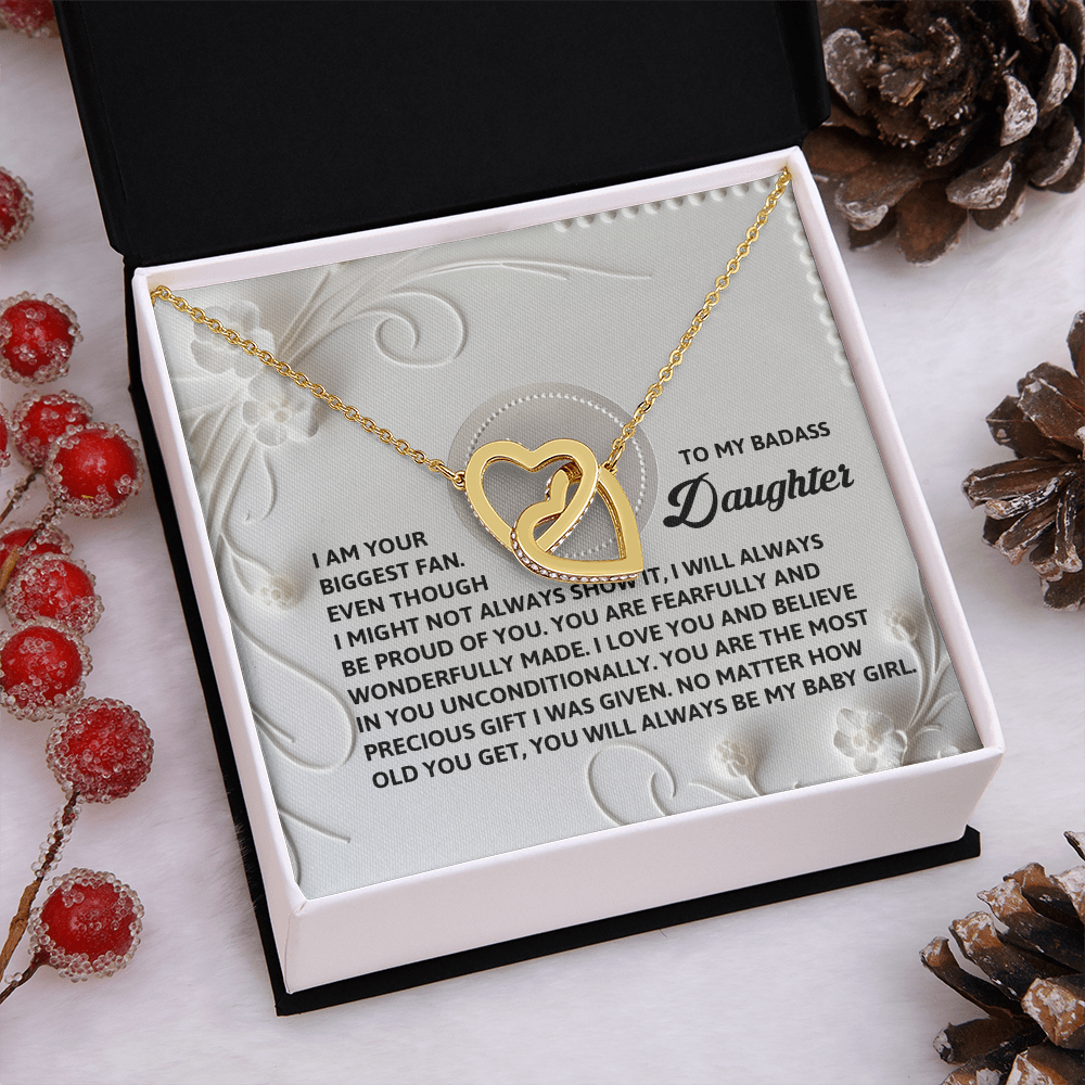 To My Badass Daughter Necklace, My Daughter Gifts From Mom, Gifts For Daughter Adult, Gifts For Daughter From Mom