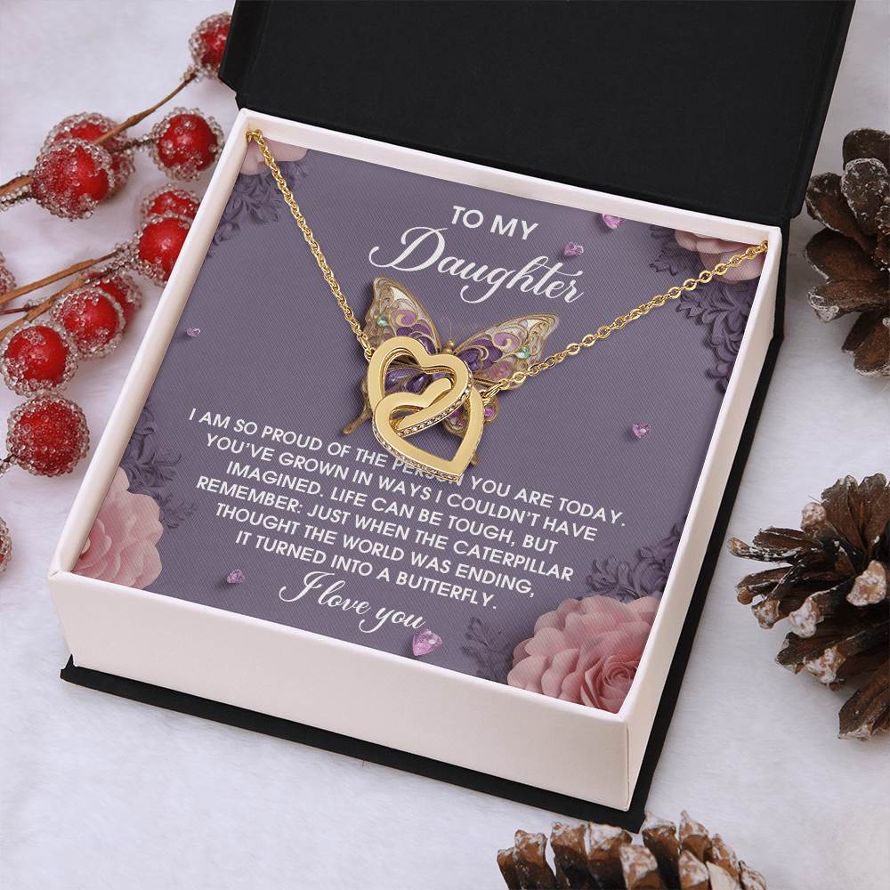 To My Daughter Necklace, Daughter Necklace From Daddy, Daughter Gifts From Mom And Dad, Necklace For My Daughter