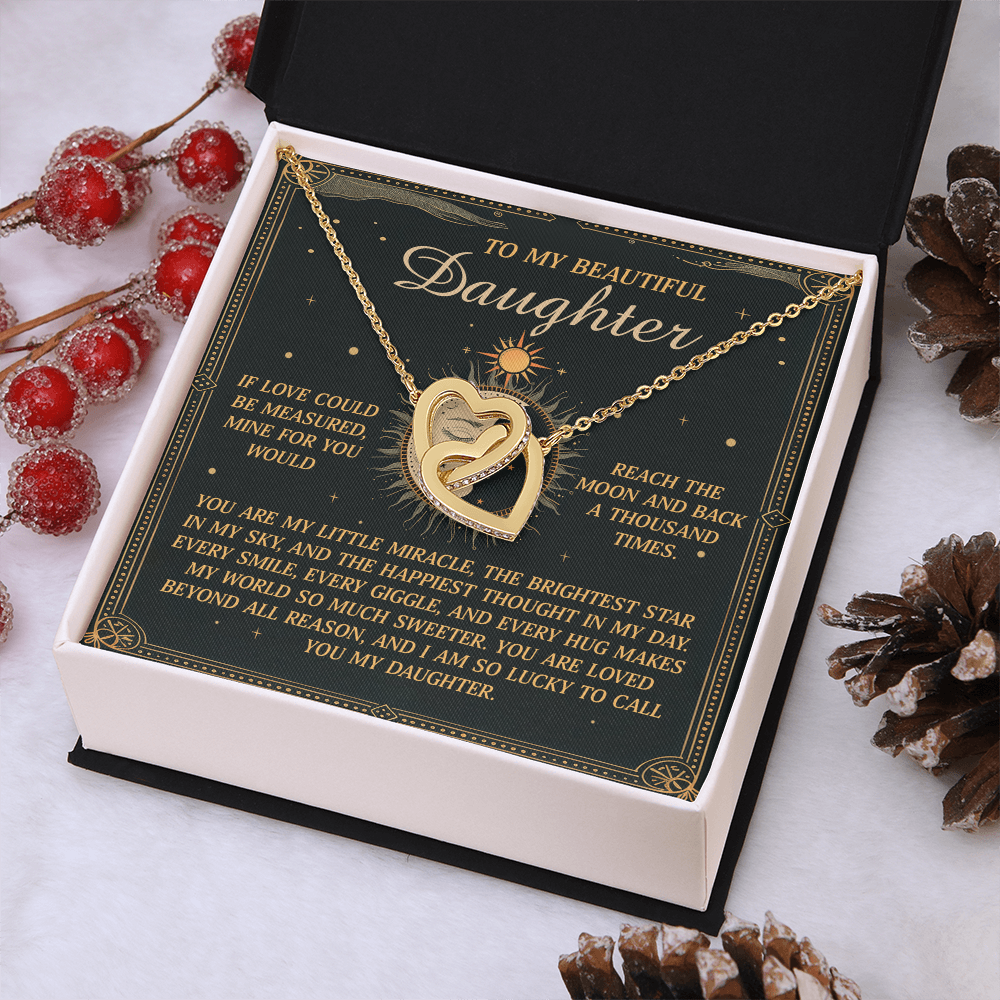 To My Beautiful Daughter Necklace, Bonus Daughter Gifts Unique, Birthday Gift For Adult Daughter, Christmas Gifts For Adult Daughter
