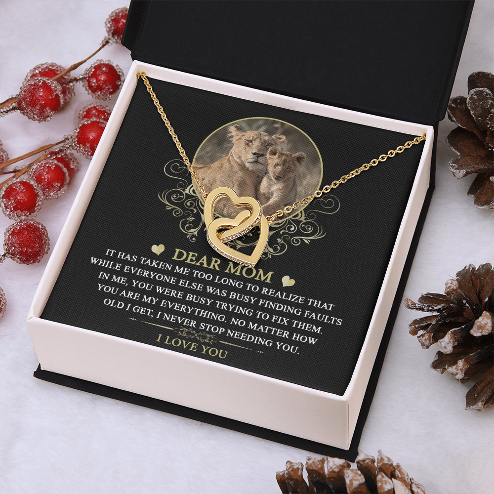 Dear Mom Necklace, Necklace Mom From Daughter, Mothers Day Gifts For Mom In Spanish, Message Card Necklace Gift
