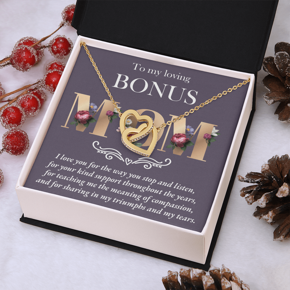 To My Loving Bonus Mom Necklace, Necklace For Mom And Daughters, To Mom From Son Necklace, Young Mom Gift Ideas