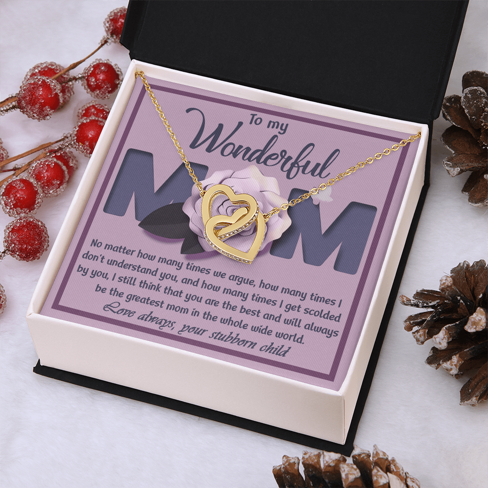 To My Wonderful Mom Necklace, Mom Necklace For Mothers Day, Mom Jewelry Gifts From Daughter, Gifts To Mom From Daughter