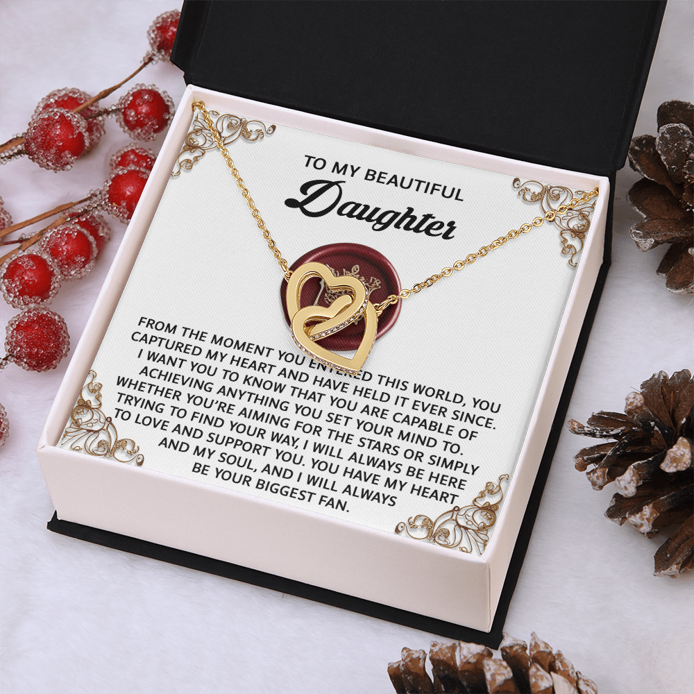 To My Beautiful Daughter Necklace, Necklace For My Daughter, Gifts For Daughter From Dad, Daughter Necklace From Mom
