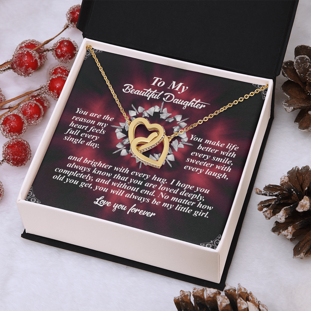 To My Beautiful Daughter Necklace, Necklace For Daughter From Dad, Gifts From Mom To Daughter, Necklace For Daughter From Mom