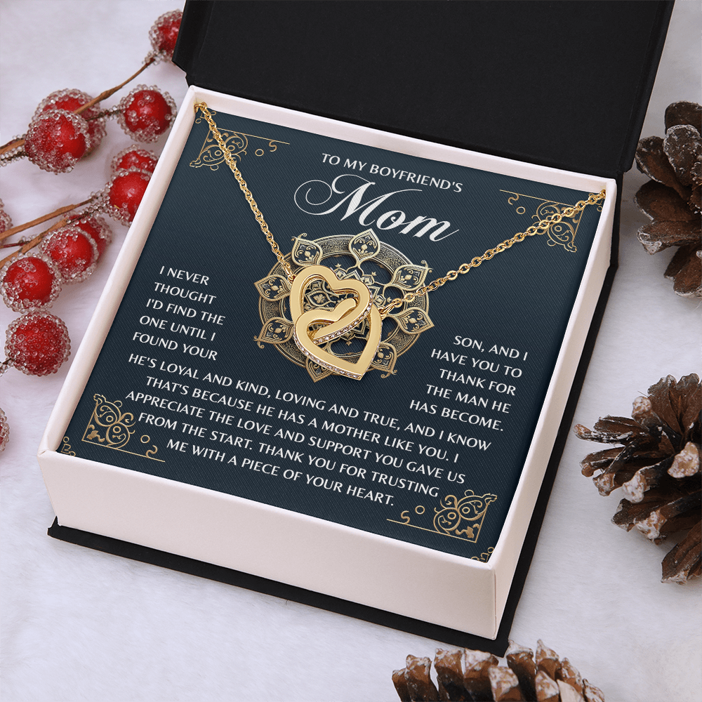 To My Boyrfriend's Mom Necklace, Boyfriends Mom Mothers Day Gift, Christmas Presents For Bf Mom, Christmas Gifts For Bfs Mom