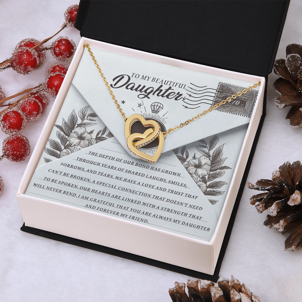To My Beautiful Daughter Necklace, Daughter Necklace From Mom, Christmas Gift For Adult Daughter, Daughter Necklace From Mom