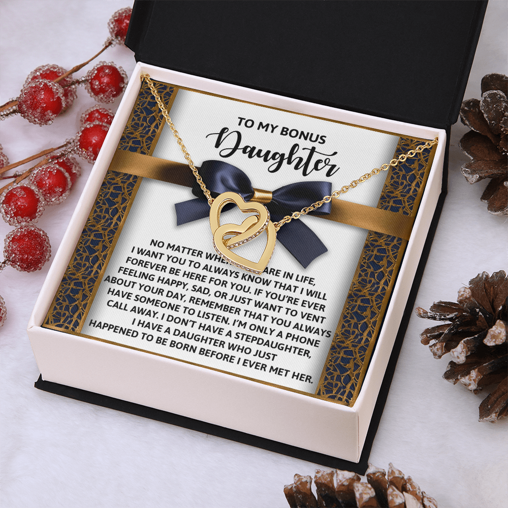 To My Bonus Daughter Necklace, Bonus Daughter Gifts Unique, Dad To Daughter Necklace, Christmas Gifts For Adult Daughter