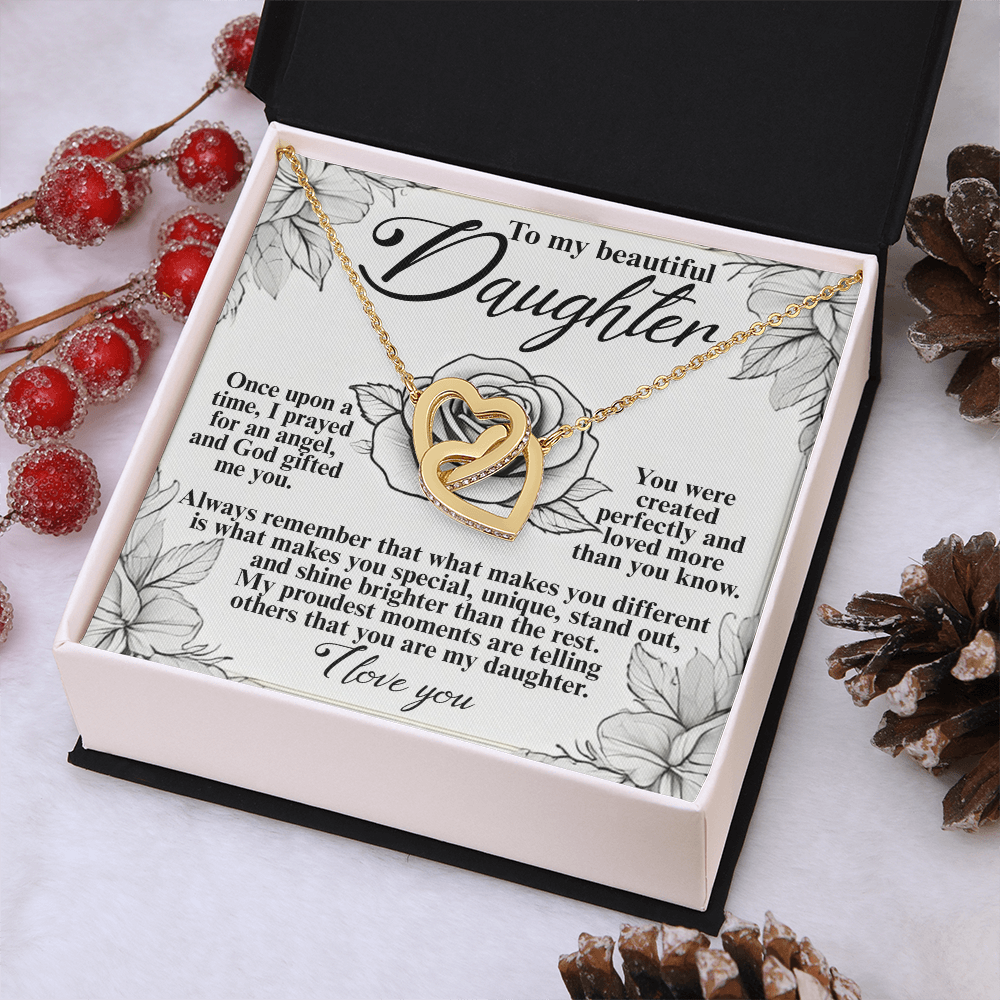 To My Beautiful Daughter Necklace, Mommy And Daughter Necklace, Cute Gifts For Dad From Daughter, Daddy And Daughter Gifts