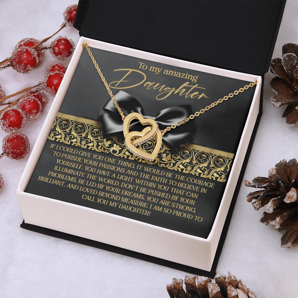 To My Amazing Daughter Necklace, Mother Daughter Necklace Gold, Gifts For Daughter From Dad, Matching Necklaces For Mom And Daughter