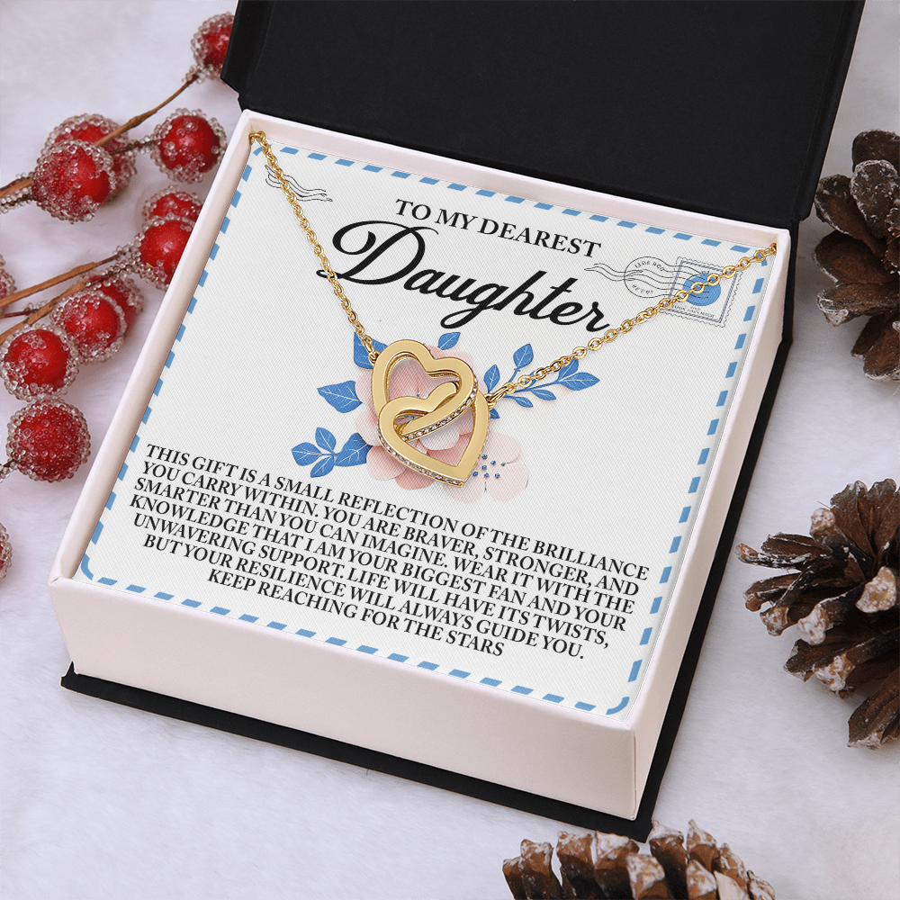 To My Dearest Daughter Necklace, Valentine Gifts For My Daughter, Valentines Gift Daughter From Dad, Daddys Little Girl Necklace