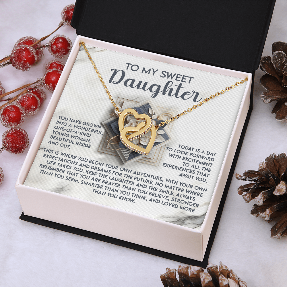 To My Sweet Daughter Necklace, Mother Daughter Necklace Gold, Gifts For Daughter From Dad, Matching Necklaces For Mom And Daughter