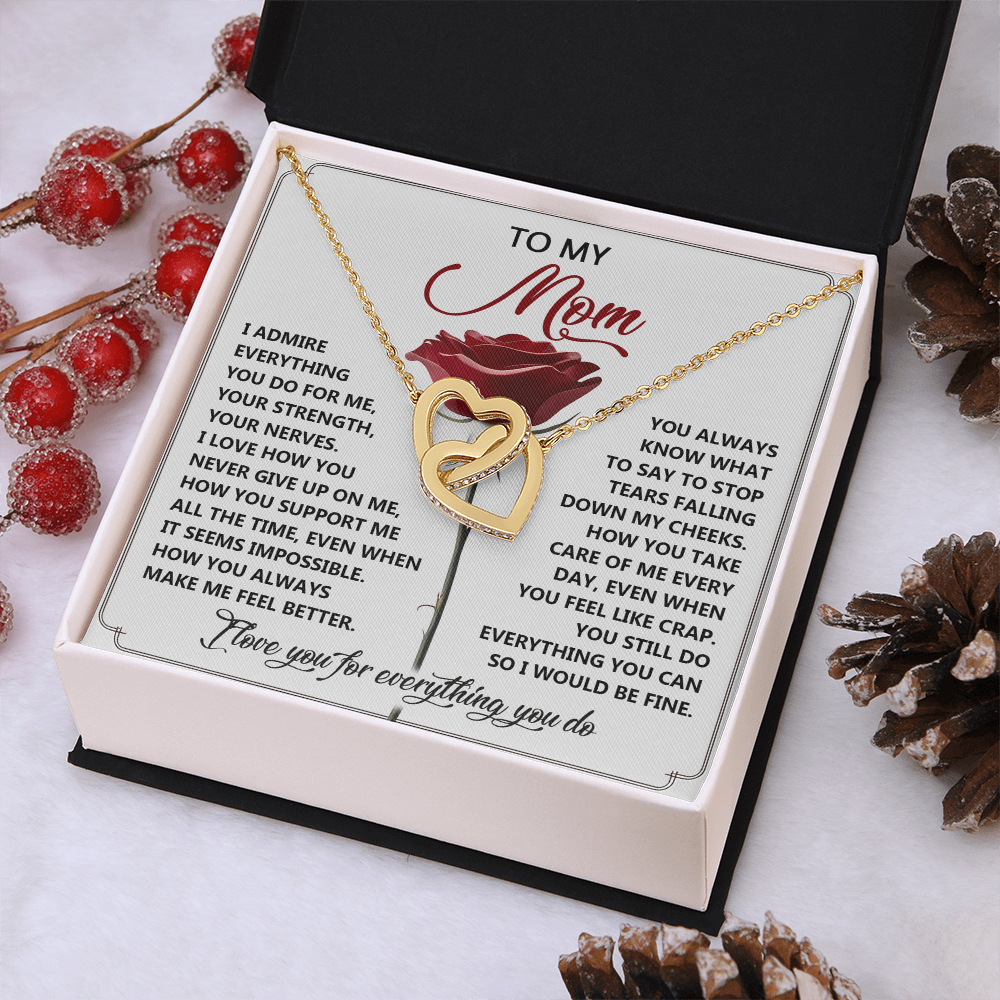 To My Mom Necklace, Jewelry Mother Day Gift, I Love My Mom Necklace, Gifts For Mexican Moms, Birthday Gift Boyfriends Mom