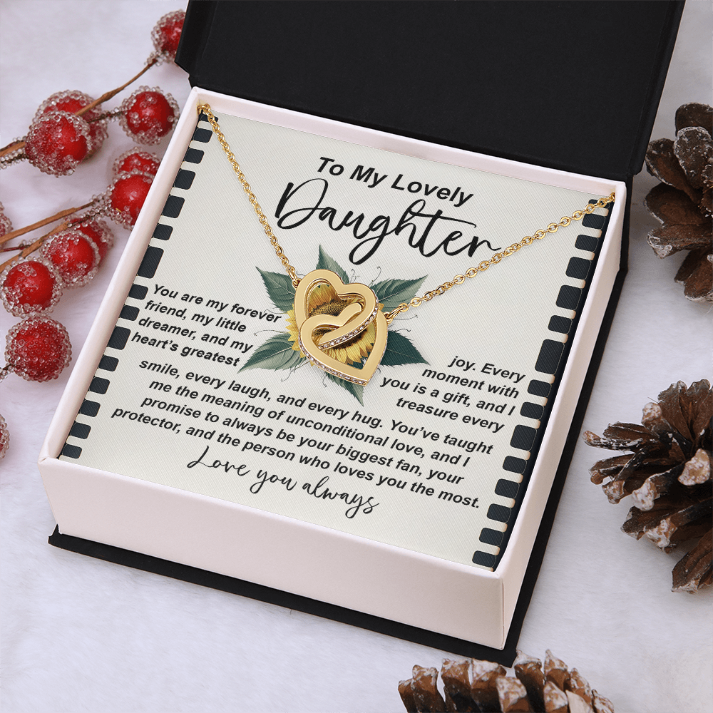 To My Lovely Daughter Necklace, Daughter Necklaces From Mom, Daughter Birthday Gifts From Mom, Daughter Necklace From Mom And Dad