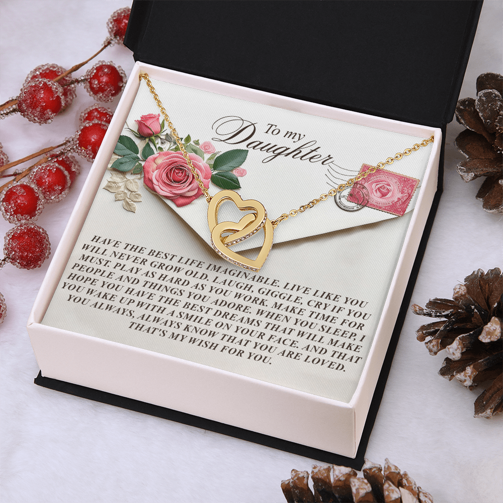 To My Daughter Necklace, Daughter Necklace From Daddy, Birthday Gifts For Daughter Adult, Daughter Necklace From Daddy
