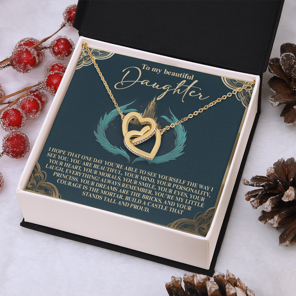 To My Beautiful Daughter Necklace, Valentine Gift For Daughter From Mom And Dad, To My Daughter From Dad, Valentine Gifts For My Daughters