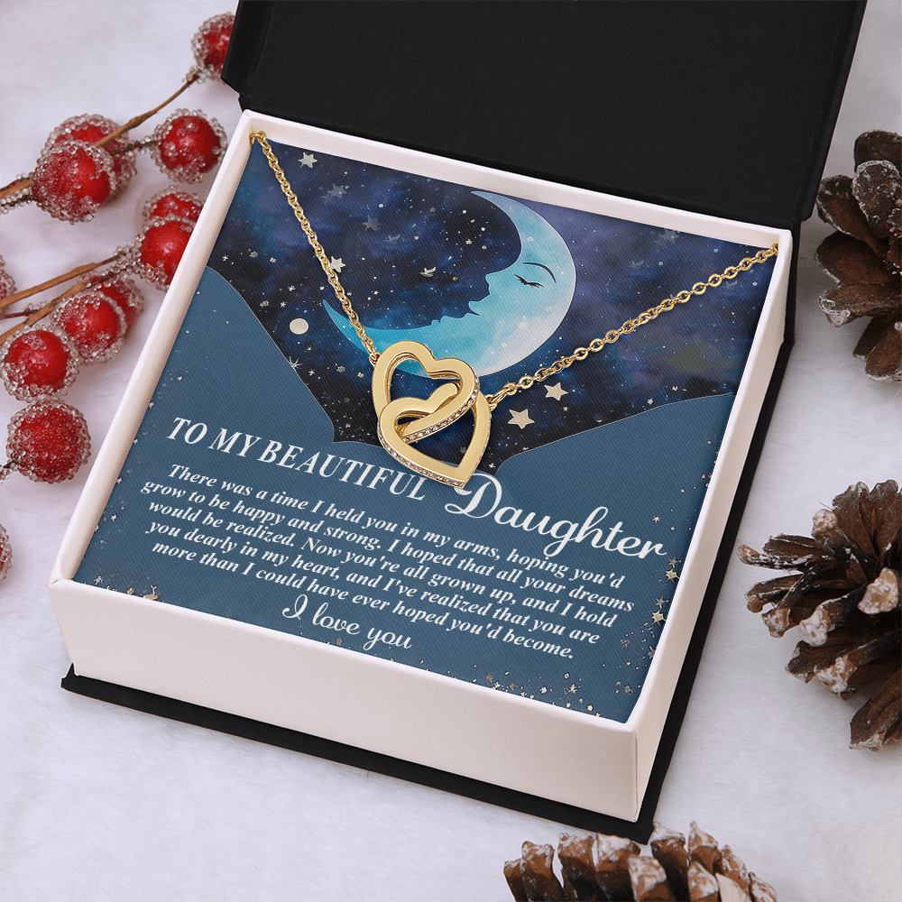 To My Beautiful Daughter Necklace, Dad Necklace For Daughter, My Daughter Necklace From Mom, Dad To Daughter Necklace I Love You