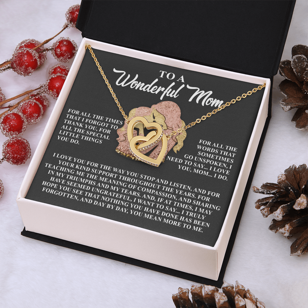 To A Wonderful Mom Necklace, To The Best Mom In The World Necklace, Christmas Gifts For Hispanic Mom, Birthday Mom From Daughter