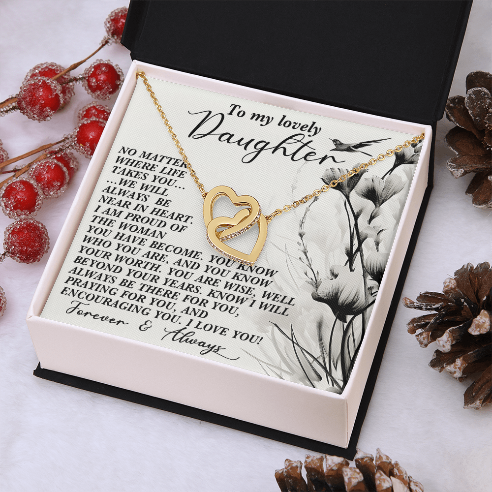 To My Lovely Daughter Necklace, Necklace For My Daughter, Mom And Daughter Gifts, Necklaces For Daughter From Dad