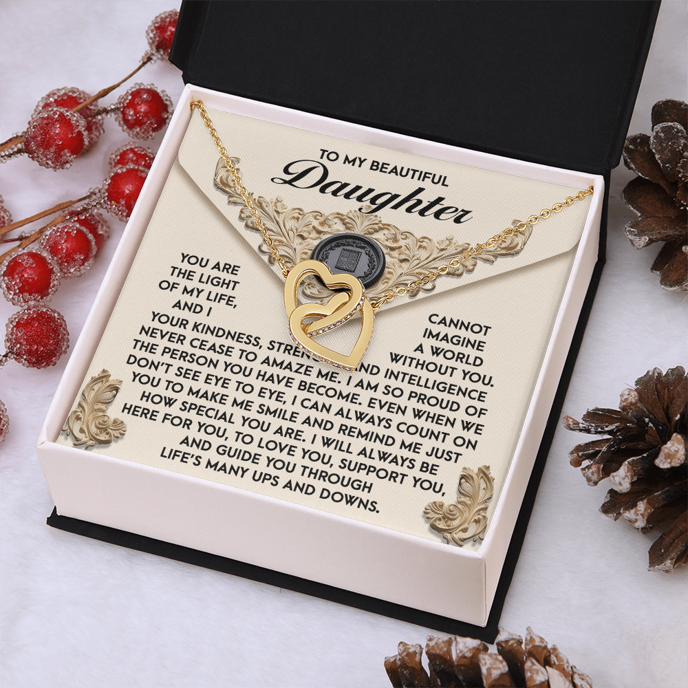 To My Beautiful Daughter Necklace, To My Daughter Necklace From Mom, Mother Daughter Gifts From Mom, Dad And Daughter Necklaces