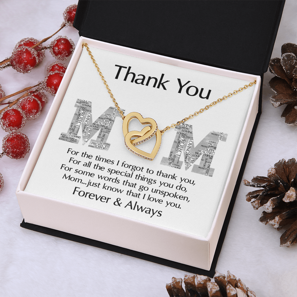Thank You Mom Necklace, Mothers Day Gifts From Daughter, Mother S Day Gifts For Mom From Daughter, Gifts For Mom Wedding Day