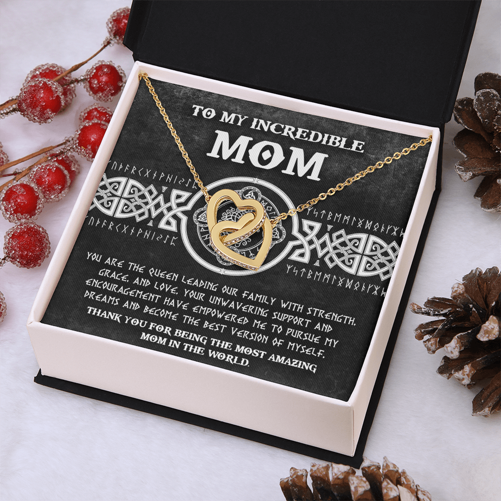 To My Incredible Mom Necklace, Necklaces For Moms From Daughters, Message Card Necklace Gift To Mom, Necklaces For Moms