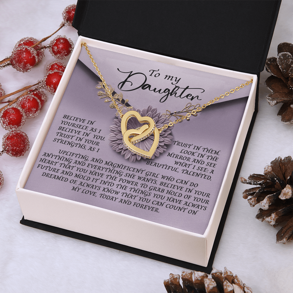 To My Daughter Necklace, Daughter Necklace From Mom And Dad, Dad To Daughter Necklace, Daughter Necklace From Mom And Dad