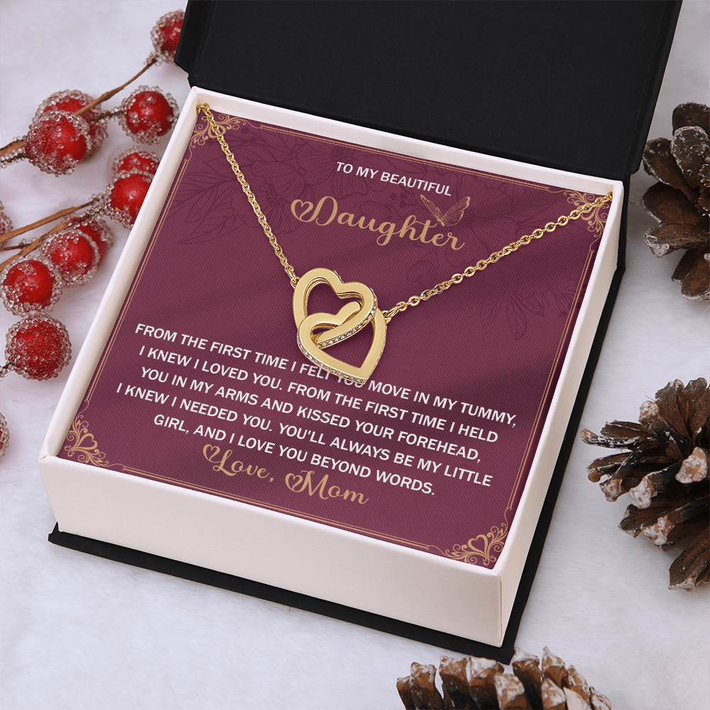To My Beautiful Daughter Necklace, Daughter Necklace From Dad, Christmas Gift For Adult Daughter, Daughter Necklaces From Mom