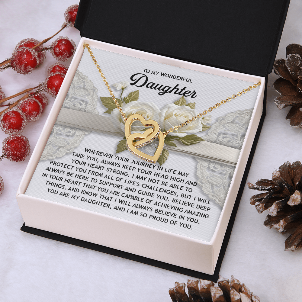 To My Wonderful Daughter Necklace, Gift For My Daughter, To My Daughter Necklace From Dad, Mother And Daughter Necklace