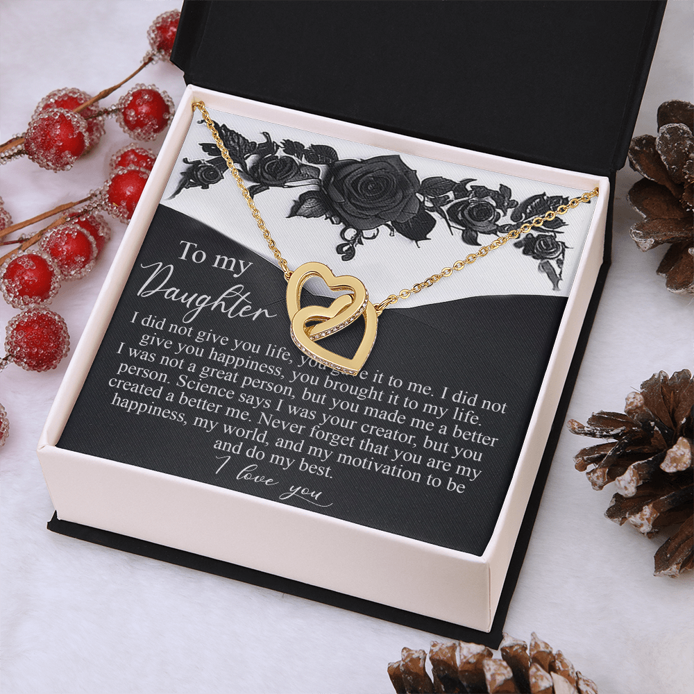 To My Daughter Necklace, Adult Daughter Valentine Gift, Valentines Gifts For My Daughter, Girls Necklace From Dad