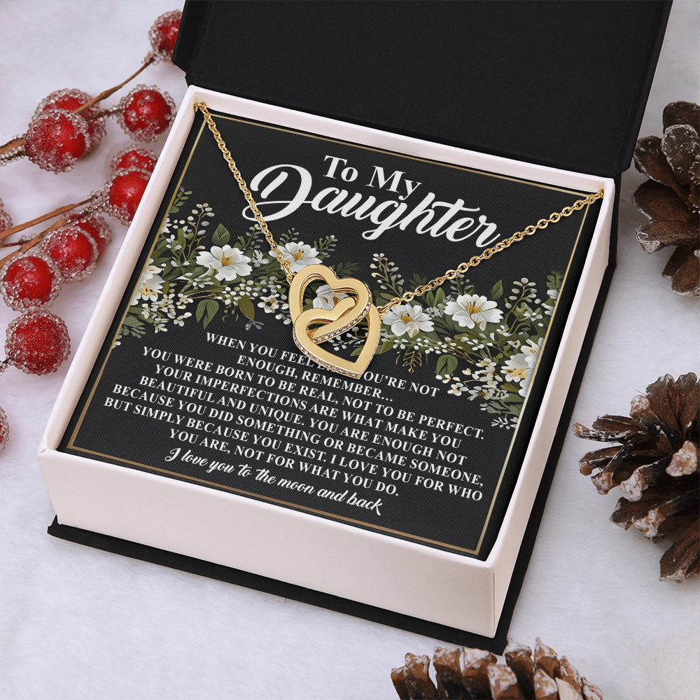 To My Daughter Necklace, Daughter Necklace From Mom And Dad, Dad To Daughter Necklace, Daughter Necklace From Mom And Dad
