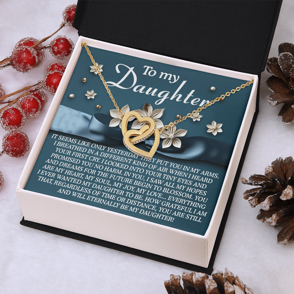 To My Daughter Necklace, Mommy And Daughter Necklace, Necklaces From Dad To Daughter, Father Daughter Gifts Necklace