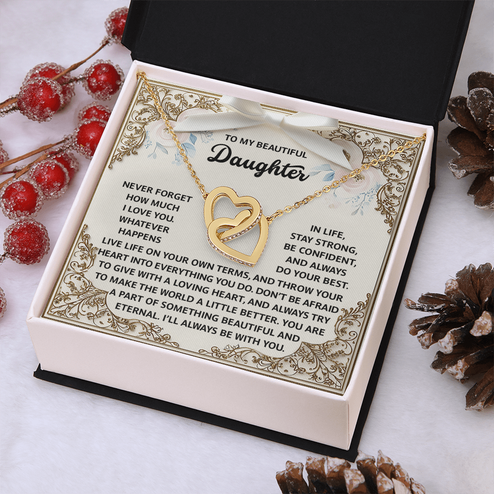 To My Beautiful Daughter Necklace, Necklace For Daughter From Dad, Mother And Daughter Jewelry, Jewelry For Daughter From Dad