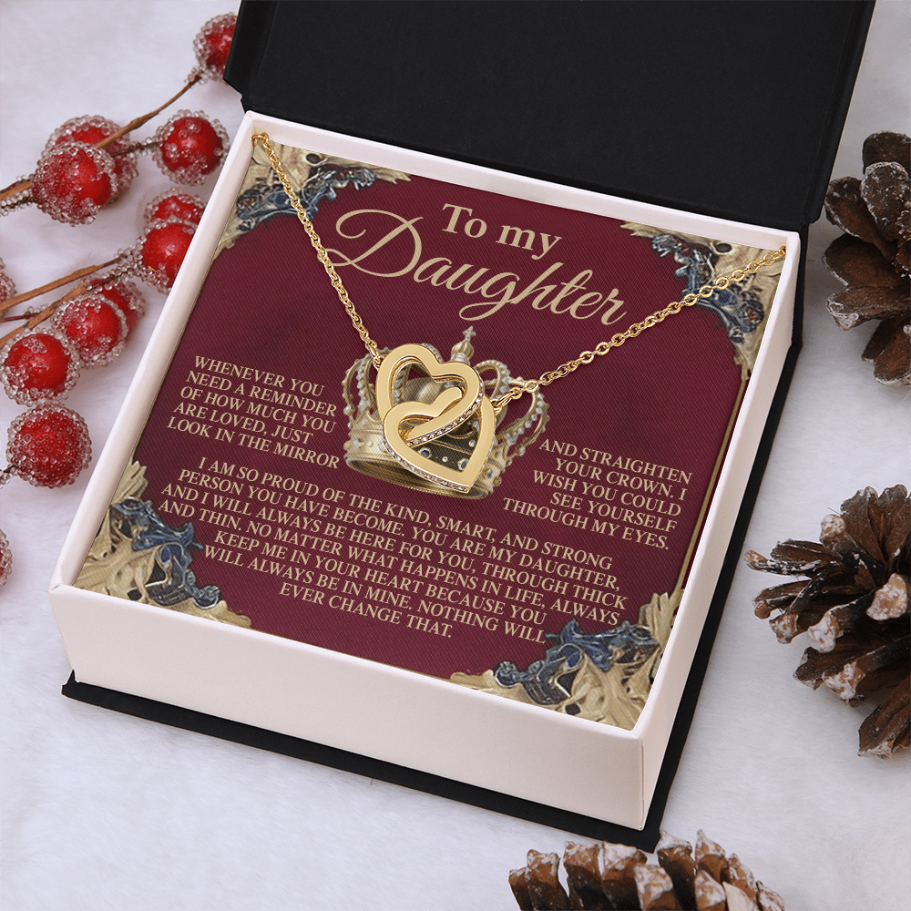 To My Daughter Necklace, Daughter Gifts From Both Parents, Valentine Gift To Daughter From Dad, To My Badass Daughter Necklace From Mom