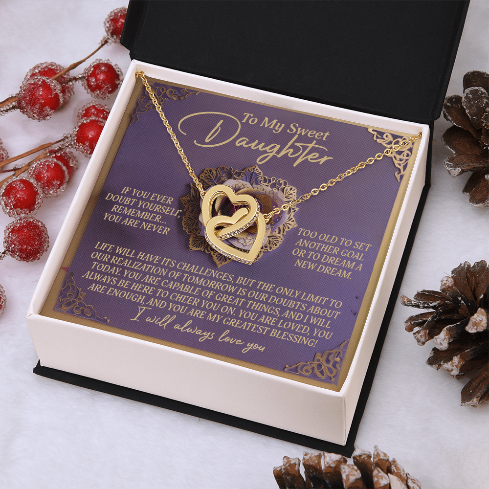 To My Sweet Daughter Necklace, To My Daughter From Dad, Mother And Daughter Jewelry, To My Daughter From Mom