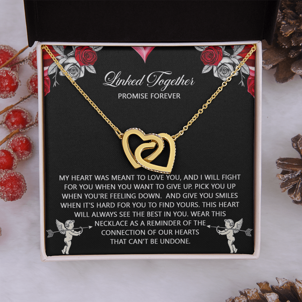 Linked Together Promise Forever Necklace, Valentine's Day Gifts For Women, Best Valentine Gifts For Wife, Valentine's For Her, Female Valentine Gifts