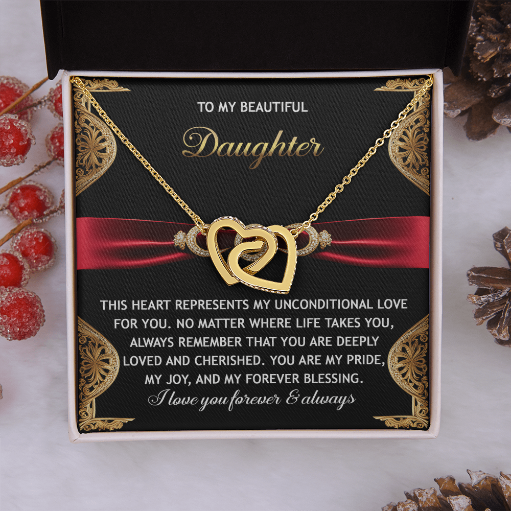 To My Beautiful Daughter Necklace, For My Daughter From Dad, Daughter Gifts From Mom, Gifts For Grown Daughter