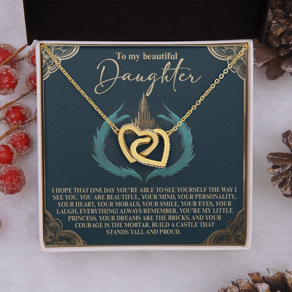 To My Beautiful Daughter Necklace, Valentine Gift For Daughter From Mom And Dad, To My Daughter From Dad, Valentine Gifts For My Daughters