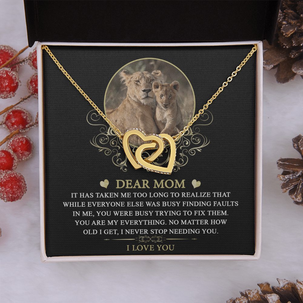 Dear Mom Necklace, Necklace Mom From Daughter, Mothers Day Gifts For Mom In Spanish, Message Card Necklace Gift