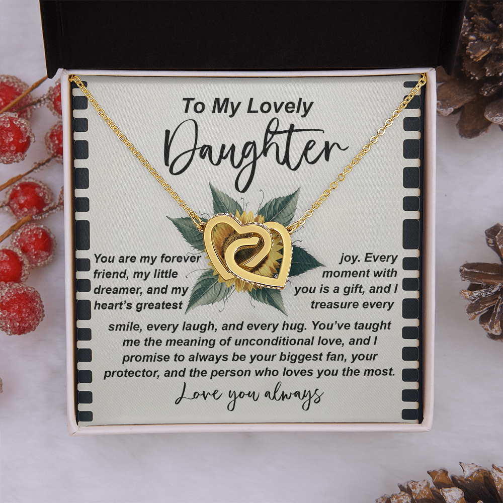 To My Lovely Daughter Necklace, Daughter Necklaces From Mom, Daughter Birthday Gifts From Mom, Daughter Necklace From Mom And Dad