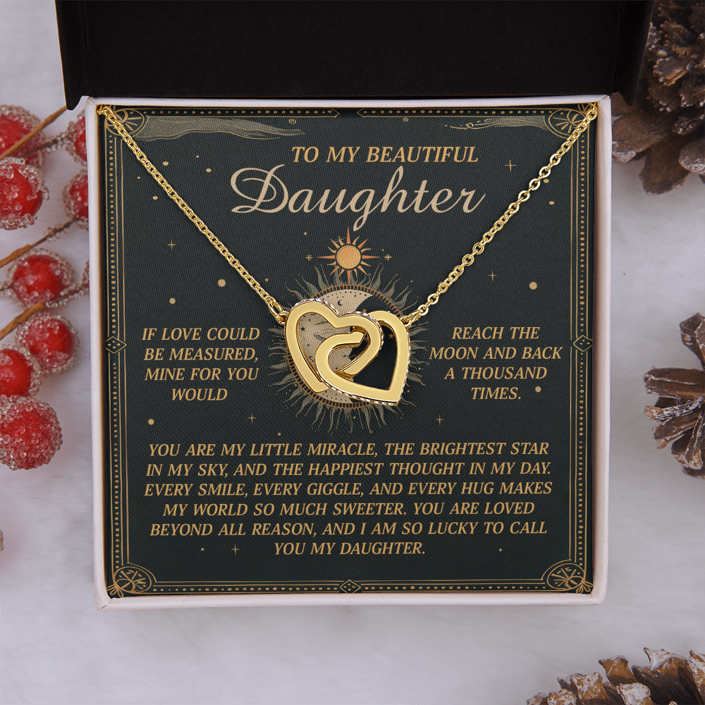 To My Beautiful Daughter Necklace, Bonus Daughter Gifts Unique, Birthday Gift For Adult Daughter, Christmas Gifts For Adult Daughter