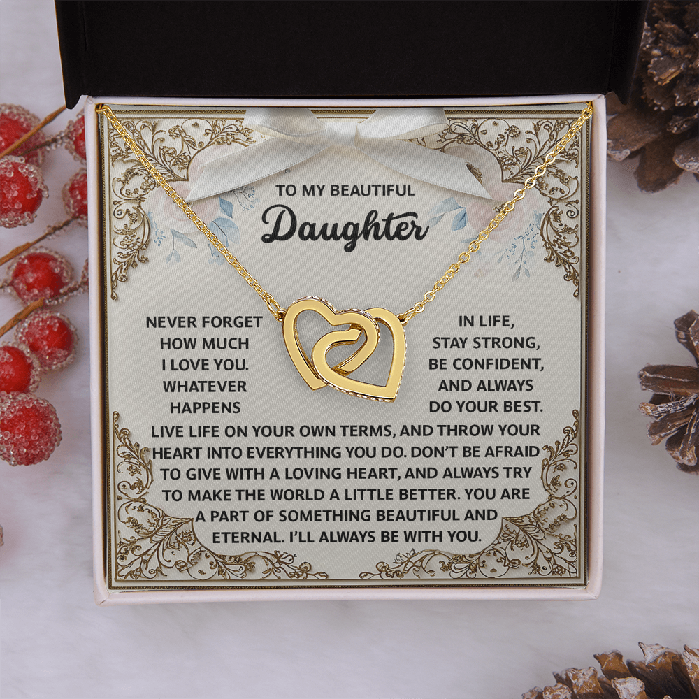 To My Beautiful Daughter Necklace, Necklace For Daughter From Dad, Mother And Daughter Jewelry, Jewelry For Daughter From Dad