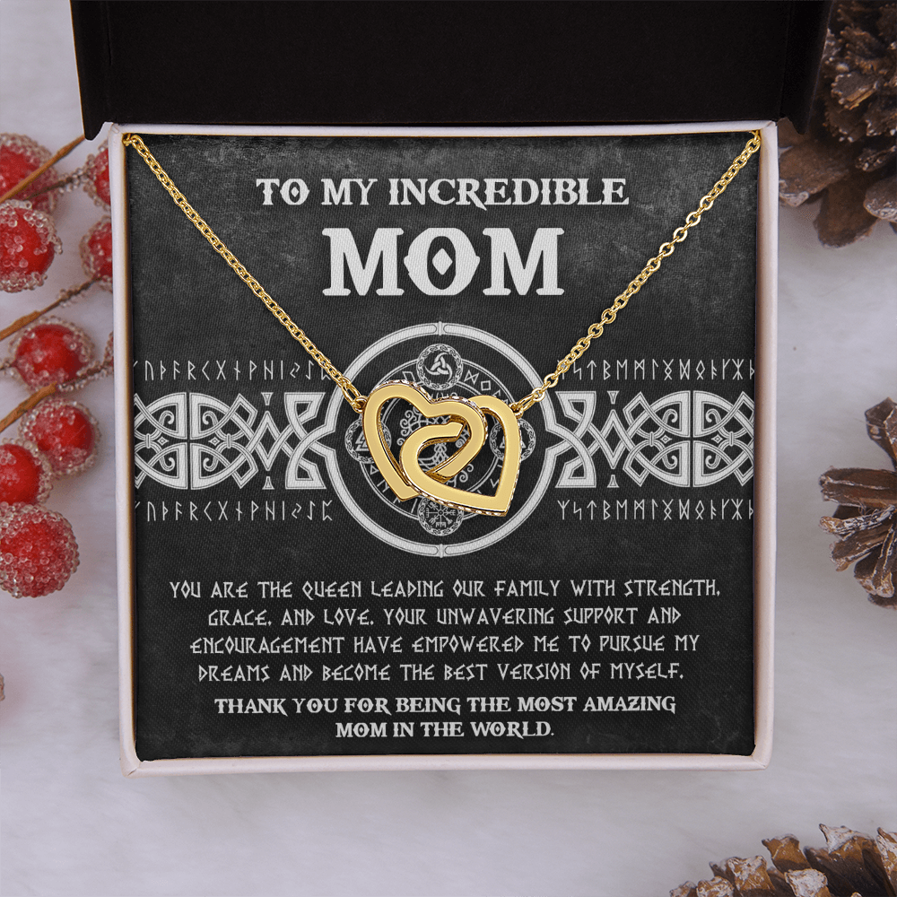 To My Incredible Mom Necklace, Necklaces For Moms From Daughters, Message Card Necklace Gift To Mom, Necklaces For Moms