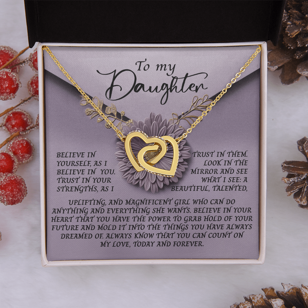 To My Daughter Necklace, Daughter Necklace From Mom And Dad, Dad To Daughter Necklace, Daughter Necklace From Mom And Dad